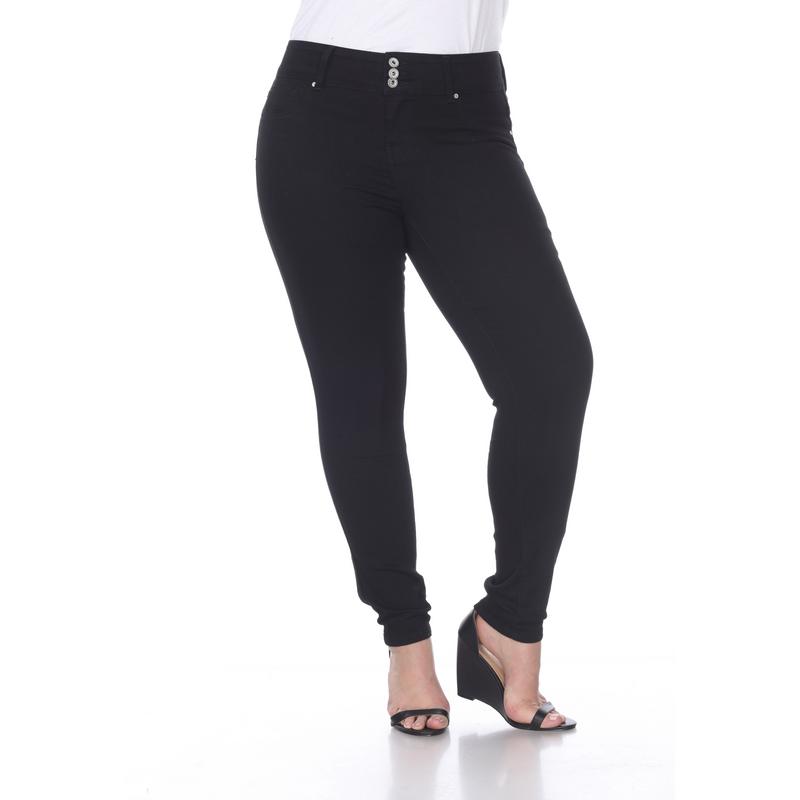 PS528-A-22 22 Plus Size Super Stretch Denim - Black