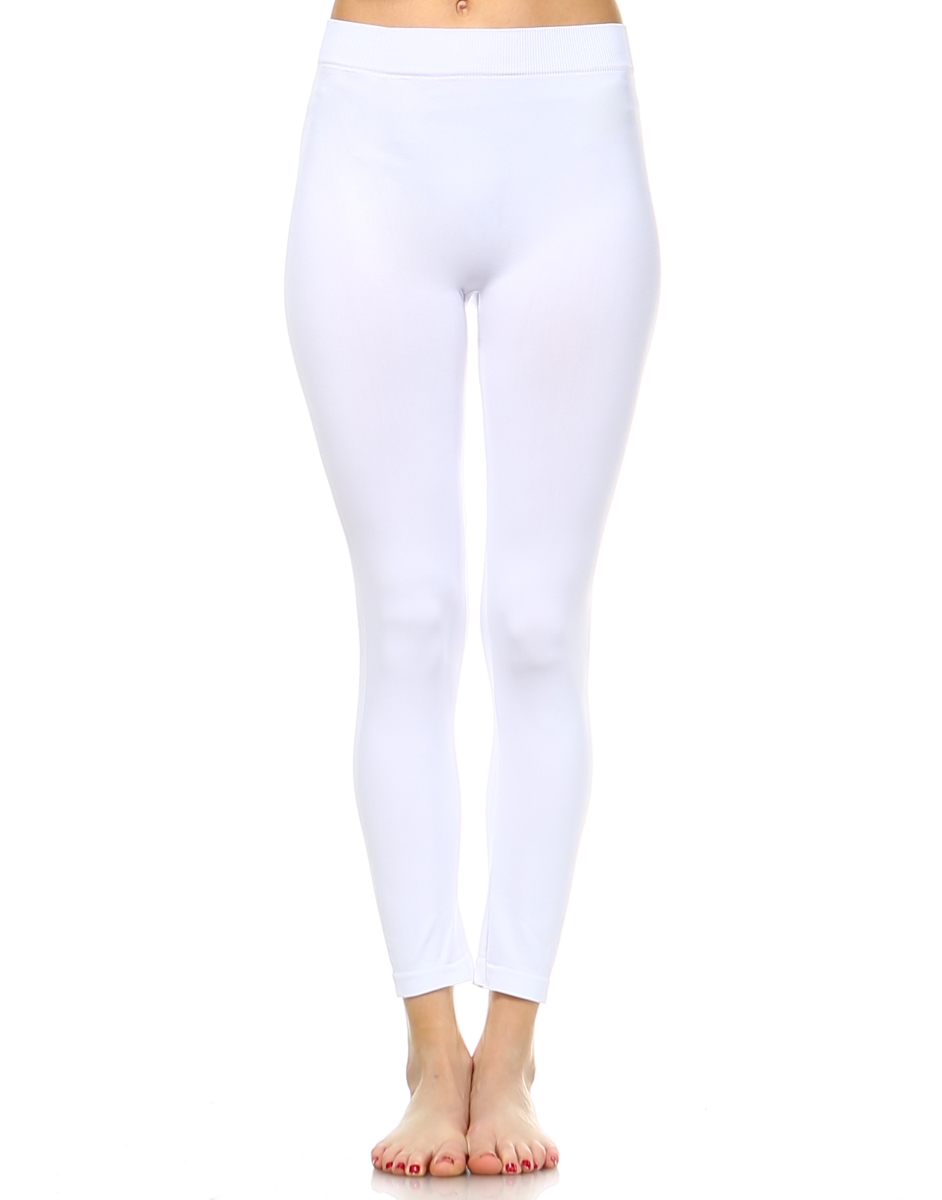 white mark 208-04 Women Solid Leggings - White44; One Size