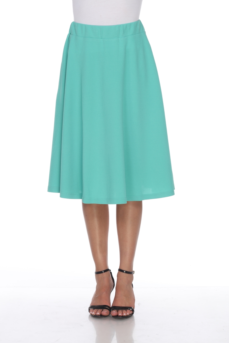 703-06-M Womens Saya Flare Skirt, Mint - Medium