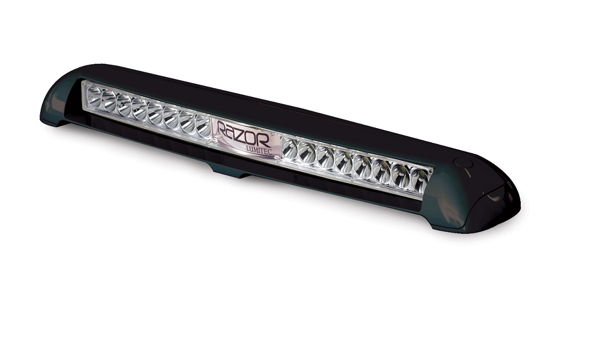 12-24V Razor Spot Light Bar Flush Mount LED Housing, White & Black