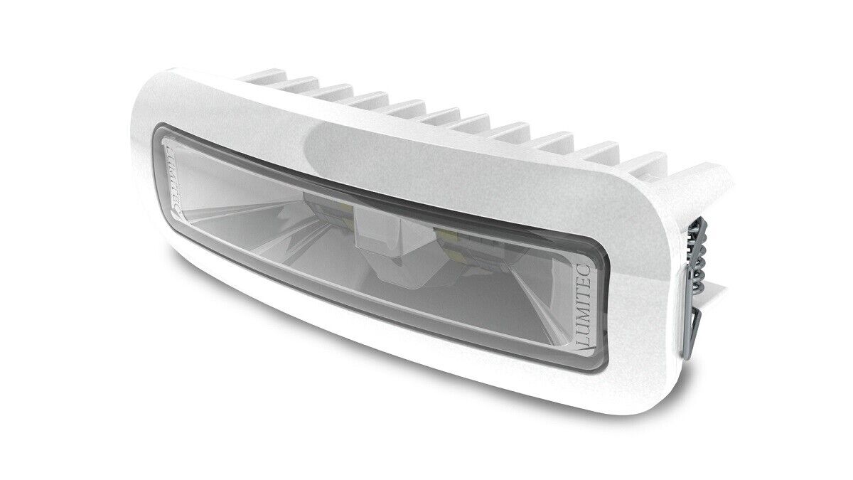 12-24V Capri3 Flood Light White & Blue LEDs Dimmable Flush Mount, White