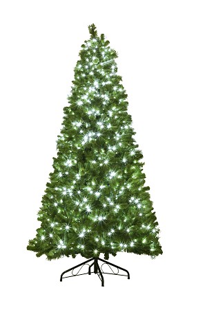 7.5 ft. Pre-Lit Pure White Mixed Blend Tree