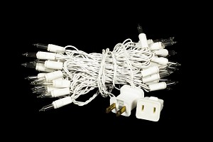 35 C6 LED Lights, White Wire - Orange