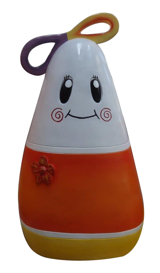 30 in. Candy Corn Girl Figurine