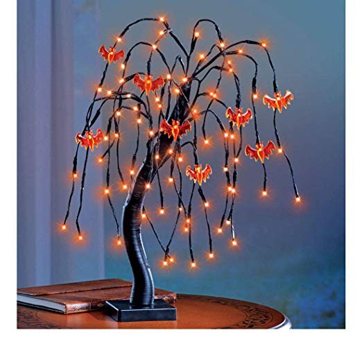 10 ft. LED Weeping Willow Tree, Orange