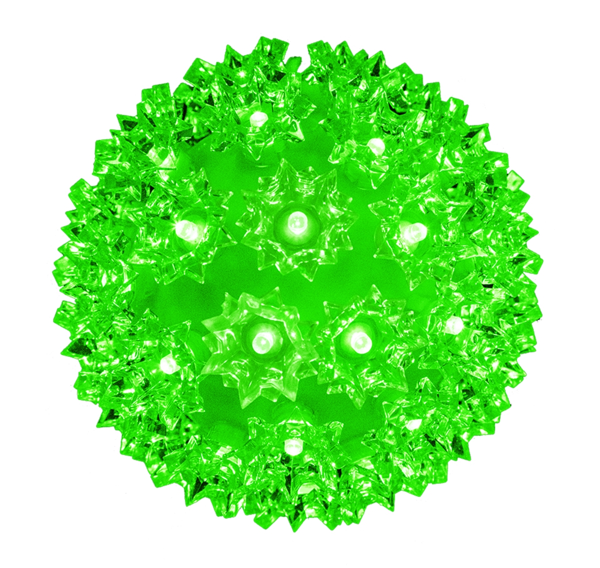 6 in. Sphere with 5 mm 50 LED & 0.2 Strobes, Green