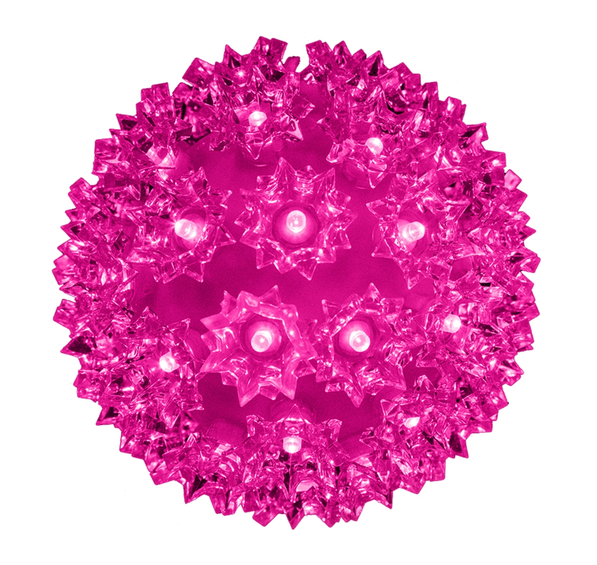 6 in. Sphere with 5 mm 50 LED & 0.2 Strobes, Pink