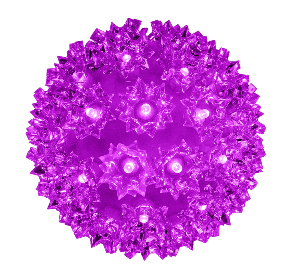 6 in. Sphere with 5 mm 50 LED & 0.2 Strobes, Purple