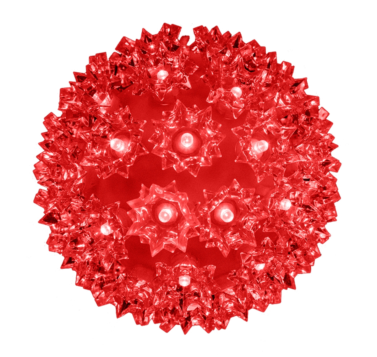 6 in. Sphere with 5 mm 50 LED & 0.2 Strobes, Red
