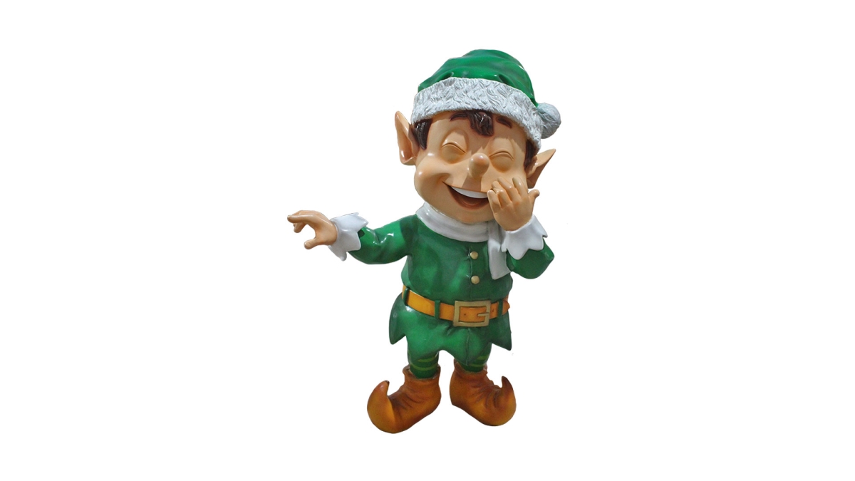 32 in. Pointing & Laughing Santa Elf
