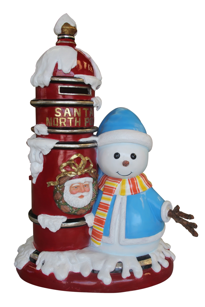 4.5 ft. Santa Mail Box with Snowman