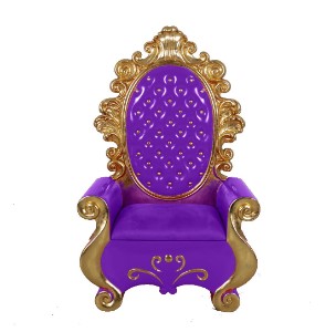 63 in. Foost Rest for Santa Throne, Purple & Gold