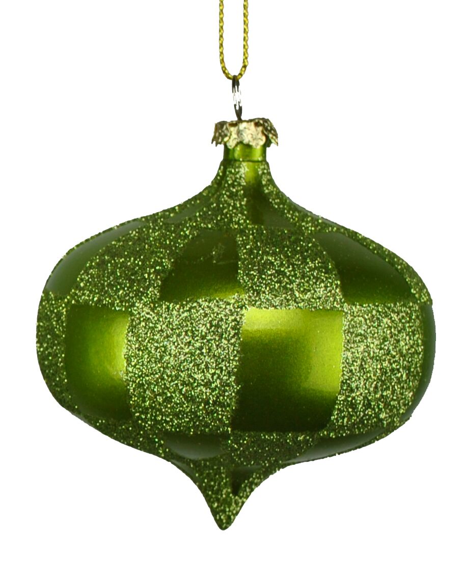 80 mm Lime Green & Sage Green Onion Ornament