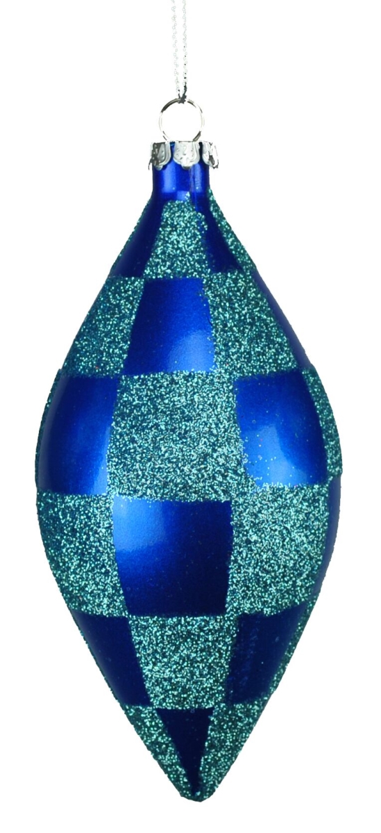 5 in. Blue & Teal Teardrop Ornament