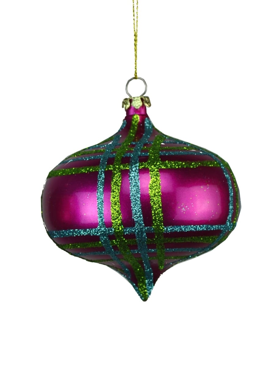 100 mm Fuchsia, Teal, Lime Green Ornaments