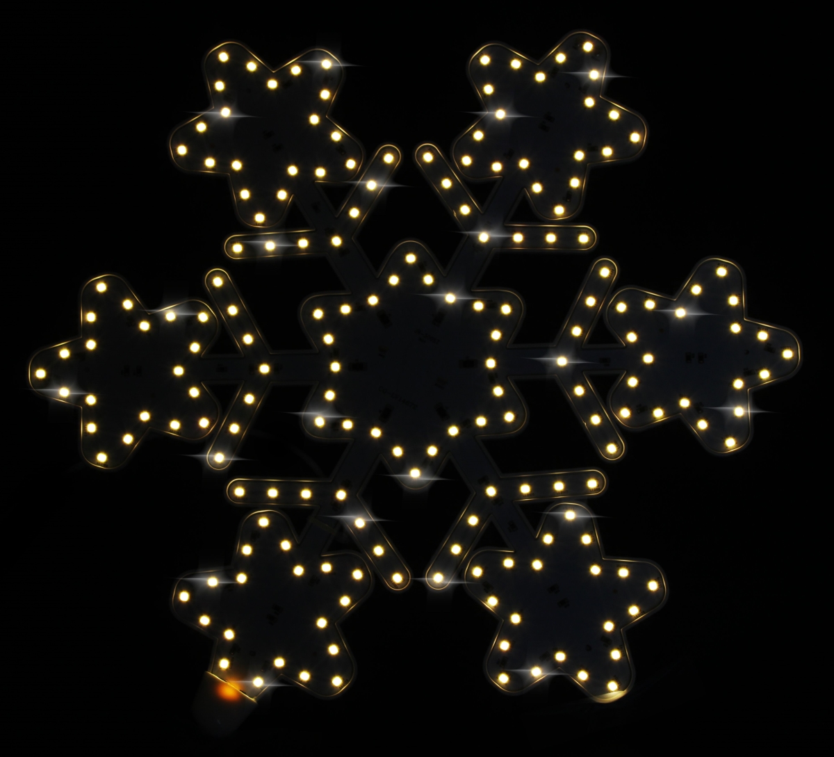 13 in. Star Hexagon Snowflake, Warm White