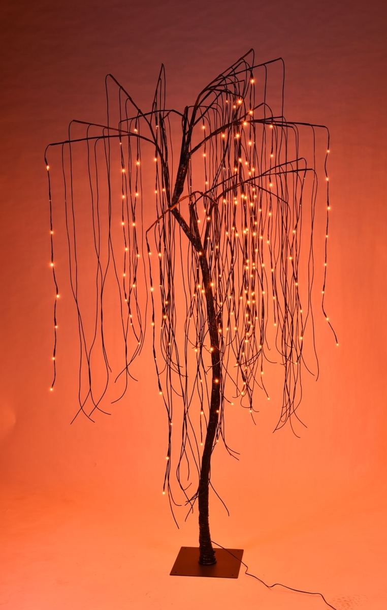 7 ft. LED Halloween Willow Christmas Trees, Orange
