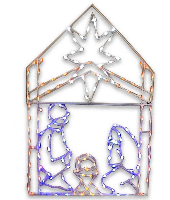 5.5 ft. Iron Frame Nativity Scene with Lights