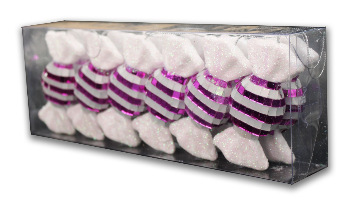 Candy Ornaments, Pink - Pack of 12