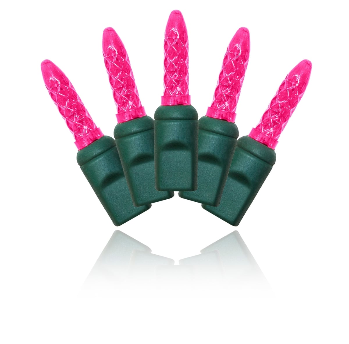 M5 LED Lights with 4 in. Spacing Wire, Green & Burgundy - 70 Count