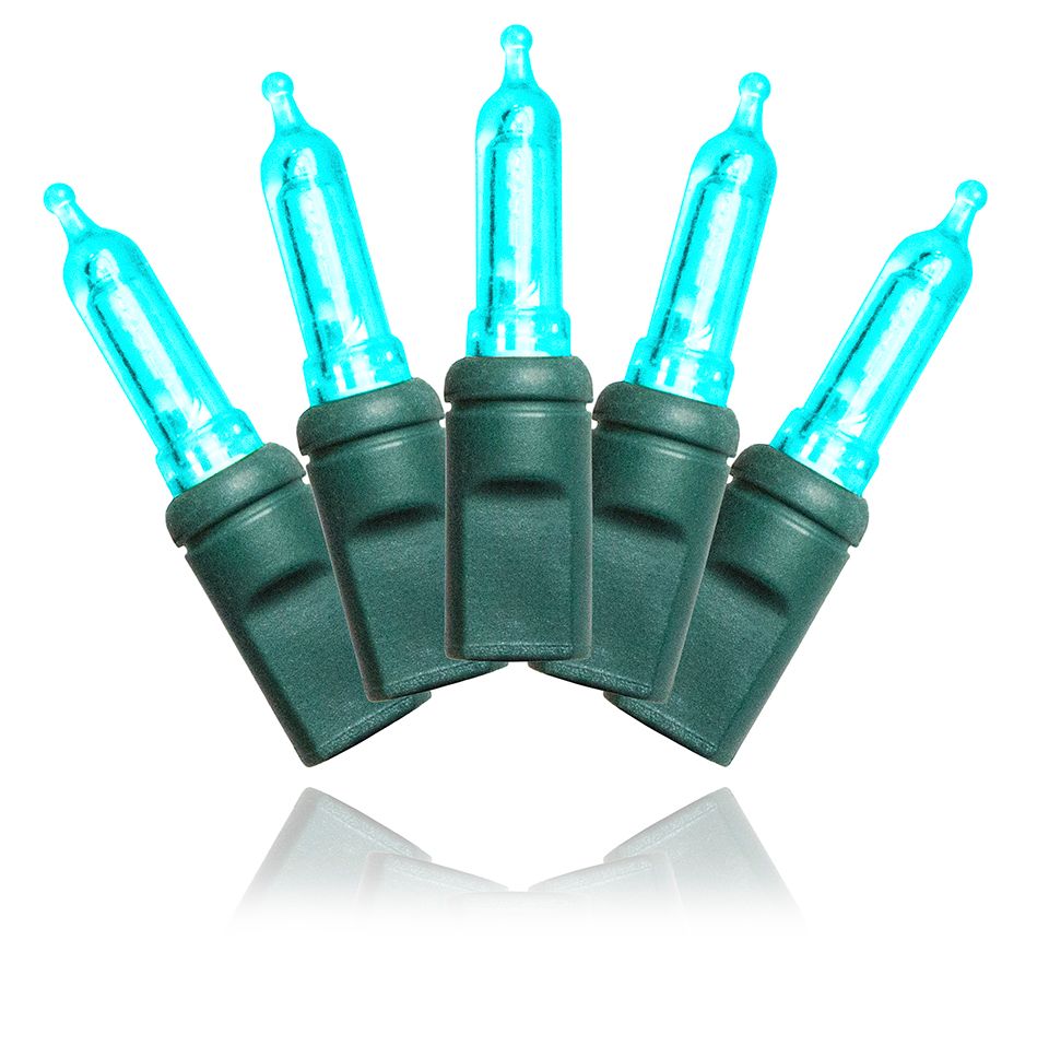 T5 LED String Lights with 4 in. Spacing Wire, Teal & Green - 70 Count
