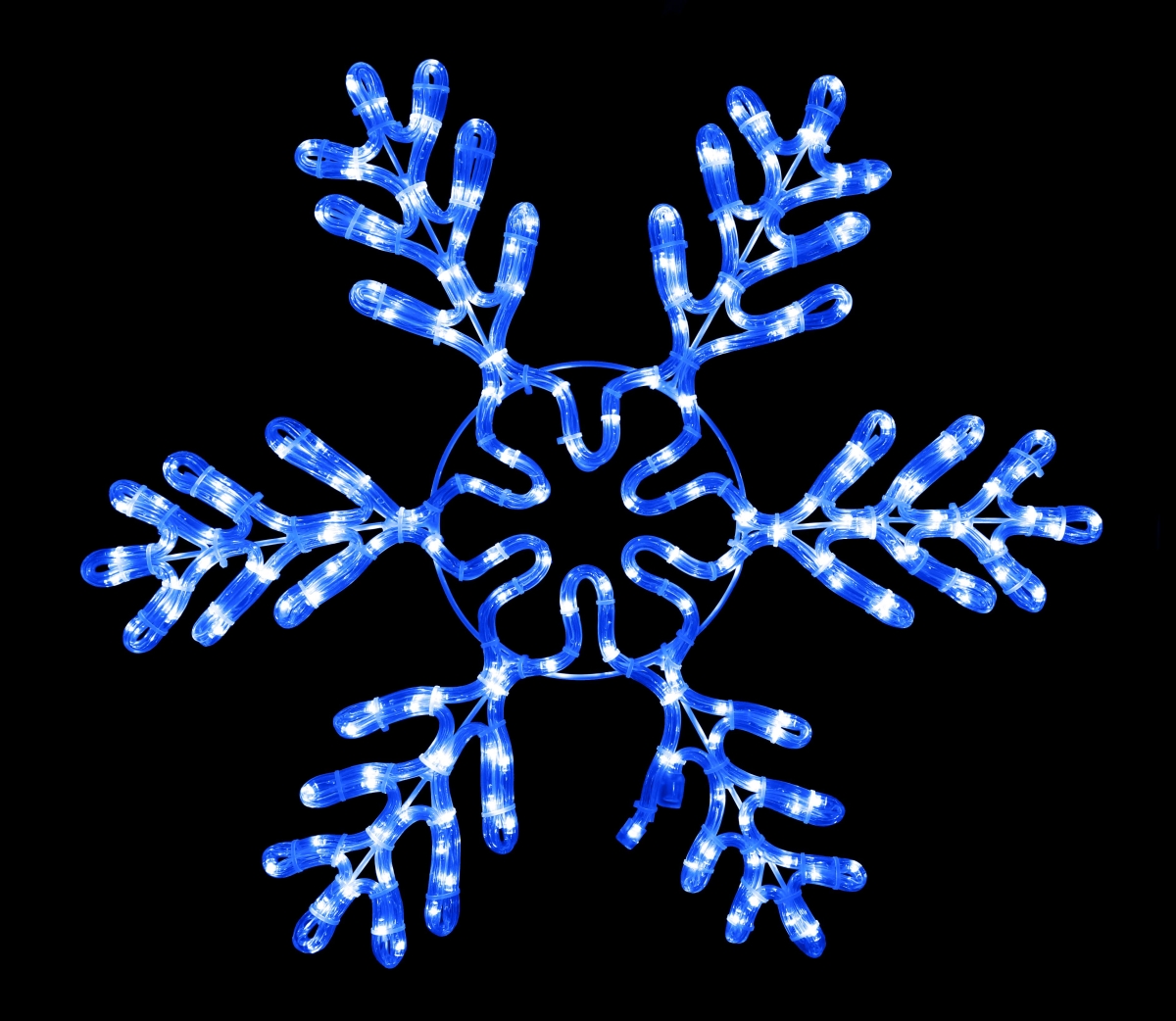24 in. LED Ice Snowflake, Blue
