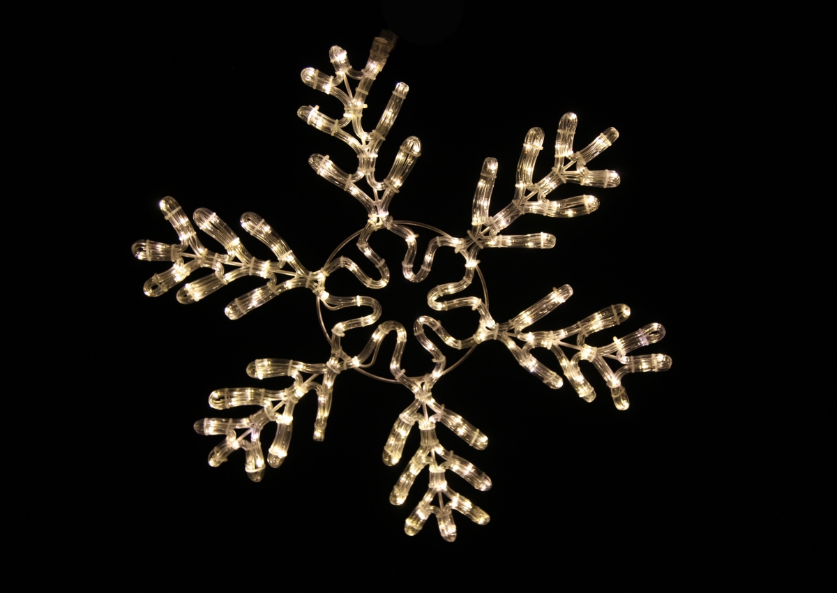 24 in. LED Ice Snowflake, Warm White
