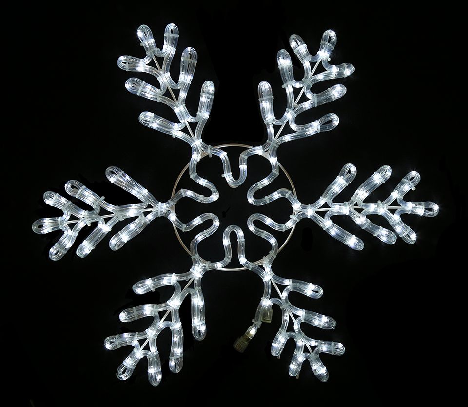 36 in. LED Ice Snowflake, Pure White
