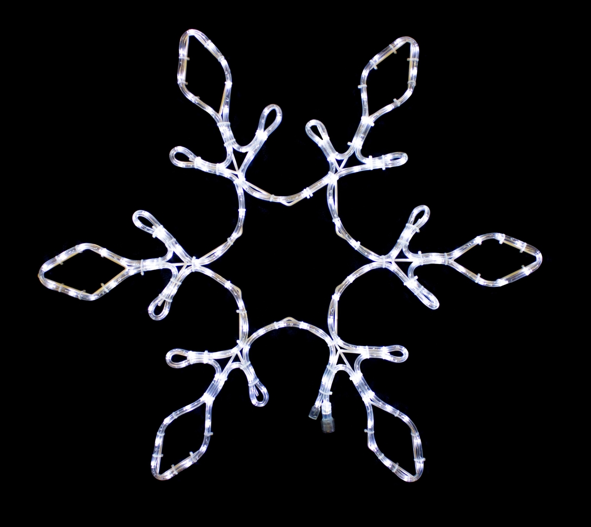 36 in. LED Snowflake with Star in the Middle, Pure White