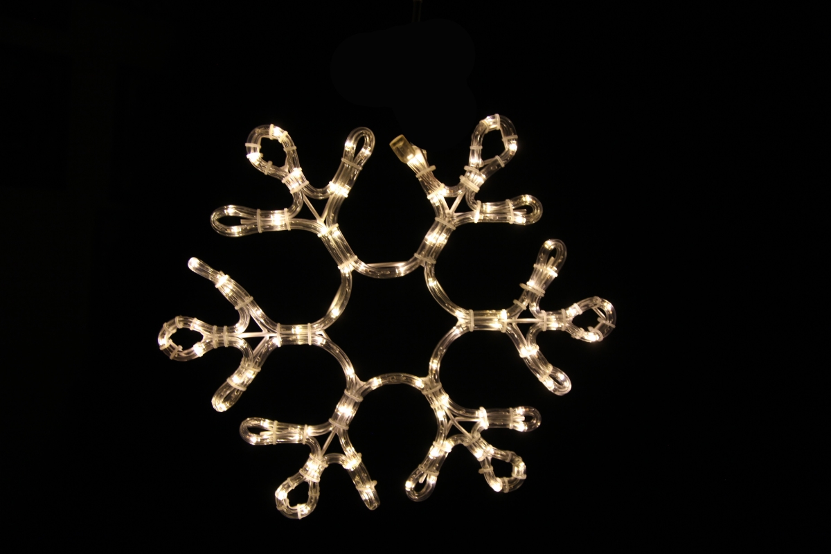 18 in. Ropelit Snowflake, Warm White