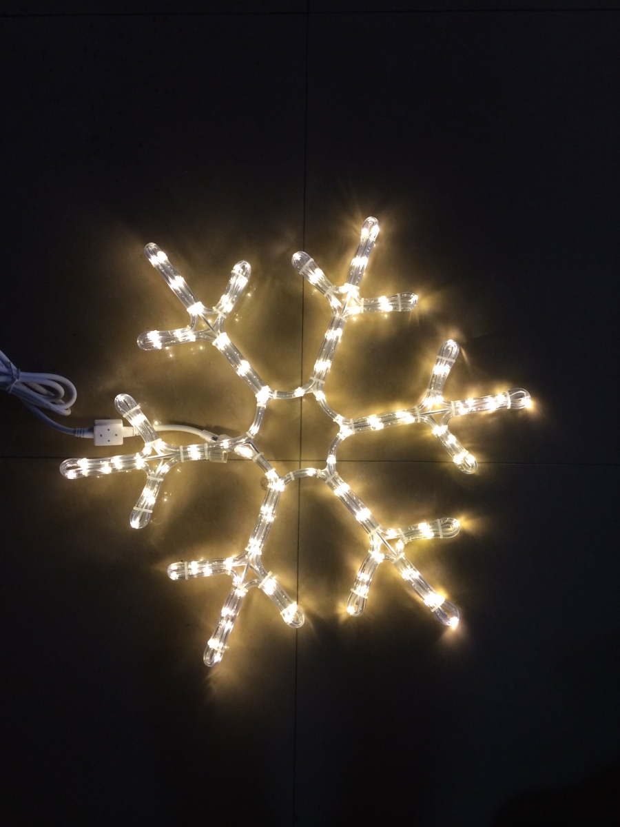 18 in. Ropelit Snowflake, Warm White