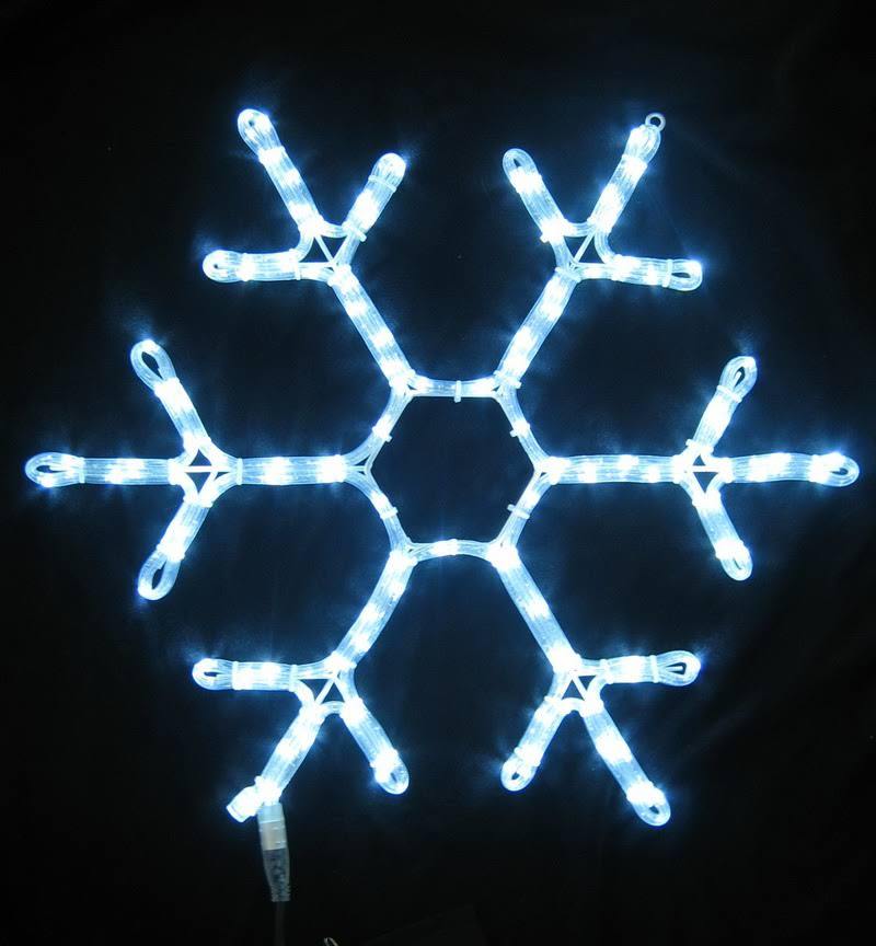 24 in. Pure White LED Snowflake