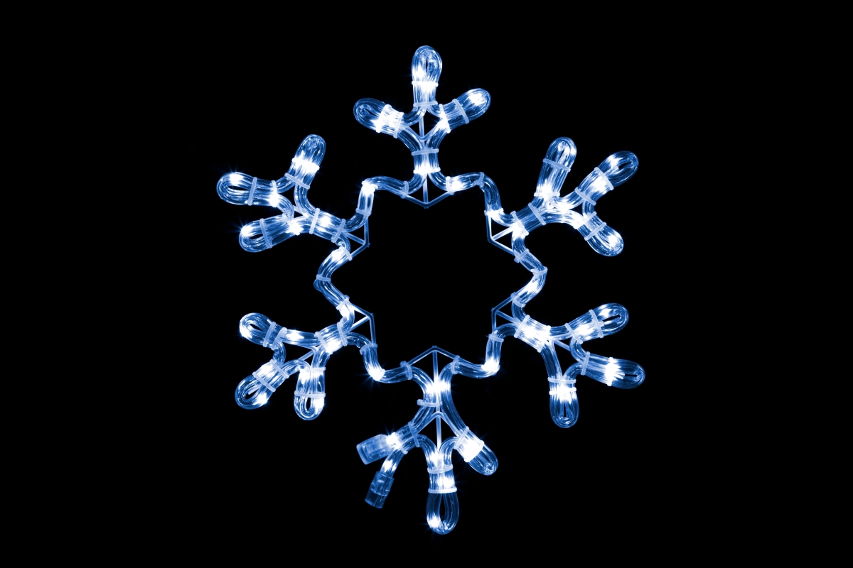 12 in. Ropelit Snowflake with Star, Blue