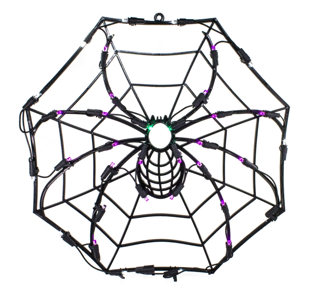 18 in. LED Spider Web Outdoor Window Display Light Decor
