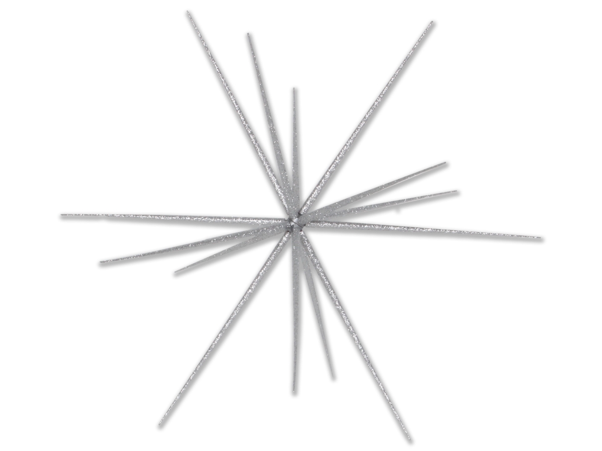 40 in. Glittered Starburst Ornament, Silver