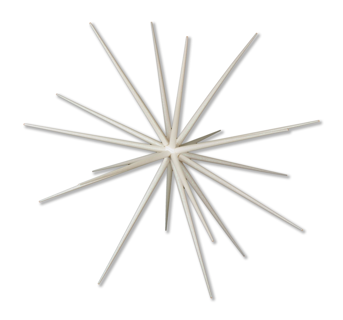 40 in. Glittered Starburst Ornament, White