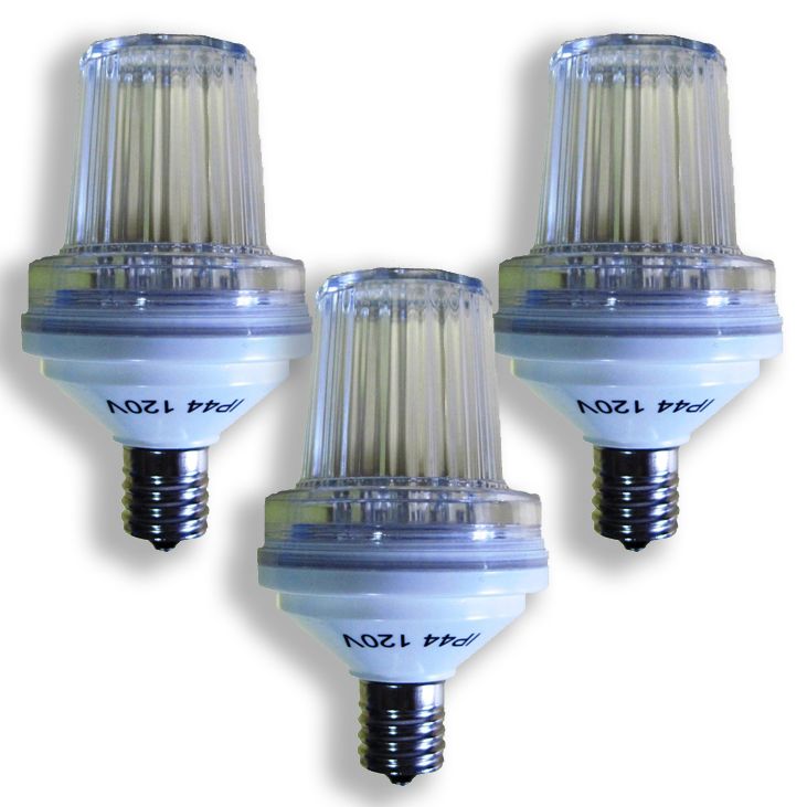 STROBE-ICL-E17-3PK 8W E17 Base Strobe Light Incandescent 130 Flash & Minute LED Bulb - Pack of 3