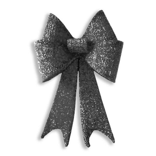 30 in. Christmas Mesh Bow, Silver