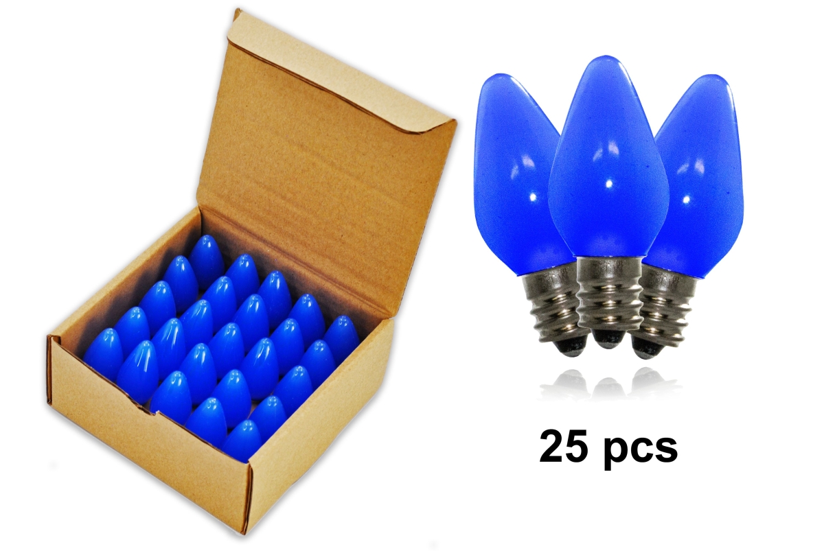 C7 Frosted Dimmable SMD LED Retrofit Bulb, Blue - Pack of 25