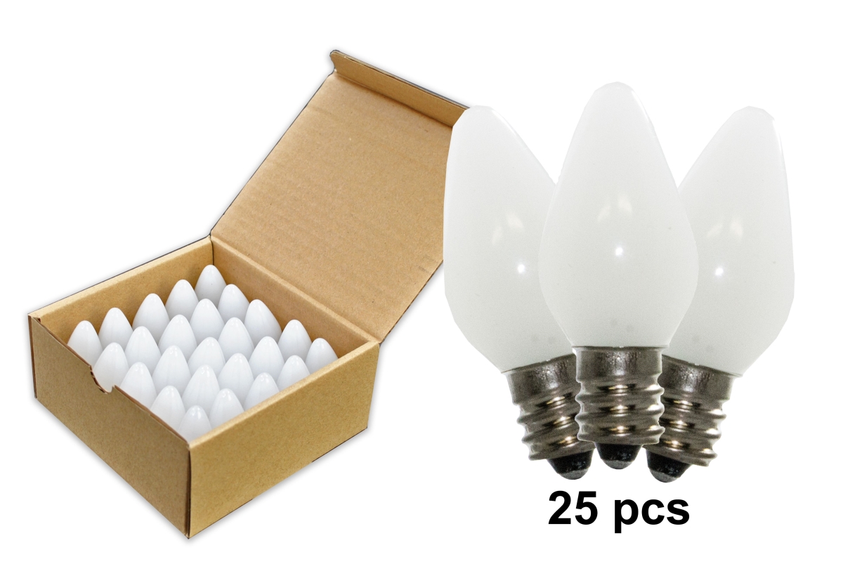 C7 Frosted Dimmable SMD LED Retrofit Bulbs, Cool White - Pack of 25