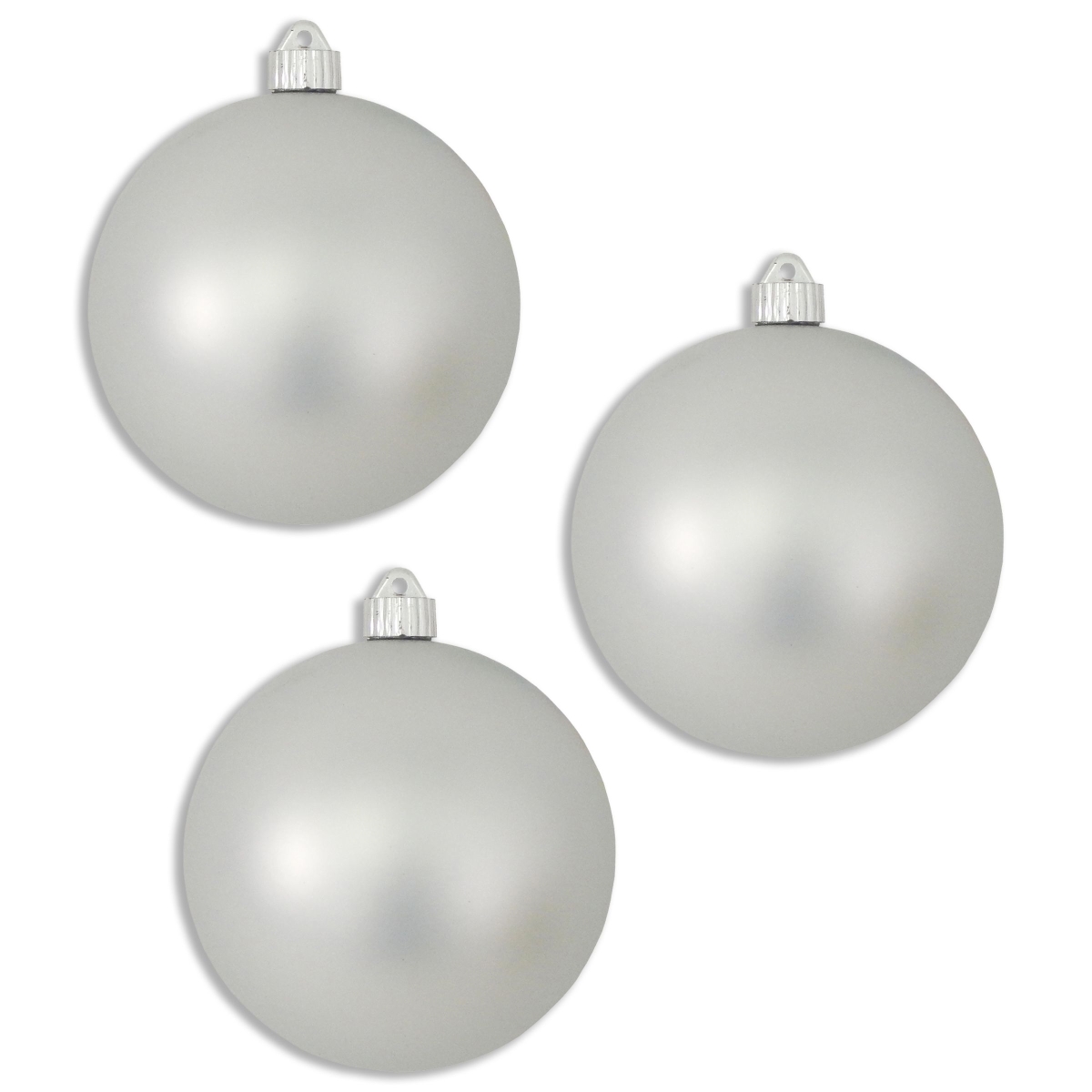 200 mm x 8 in. Ball Ornament, Matte Dove Gray