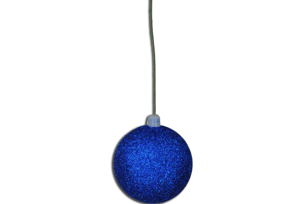 ORN-BLKG-60-BL-12PK 2.5 in. Glitter Ball Ornament with Wire, Blue - Pack of 12 -  Queens of Christmas