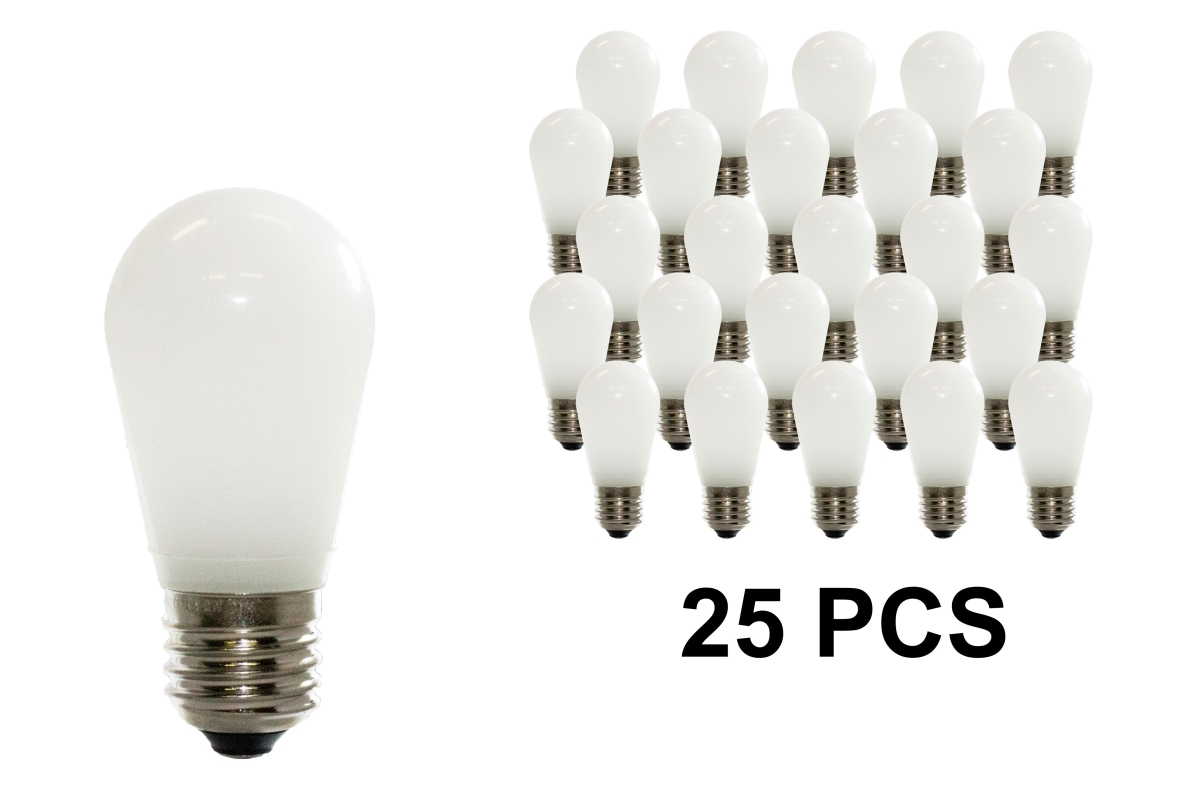 T50 Frosted LED Replacement Bulbs, Cool White - Pack of 25