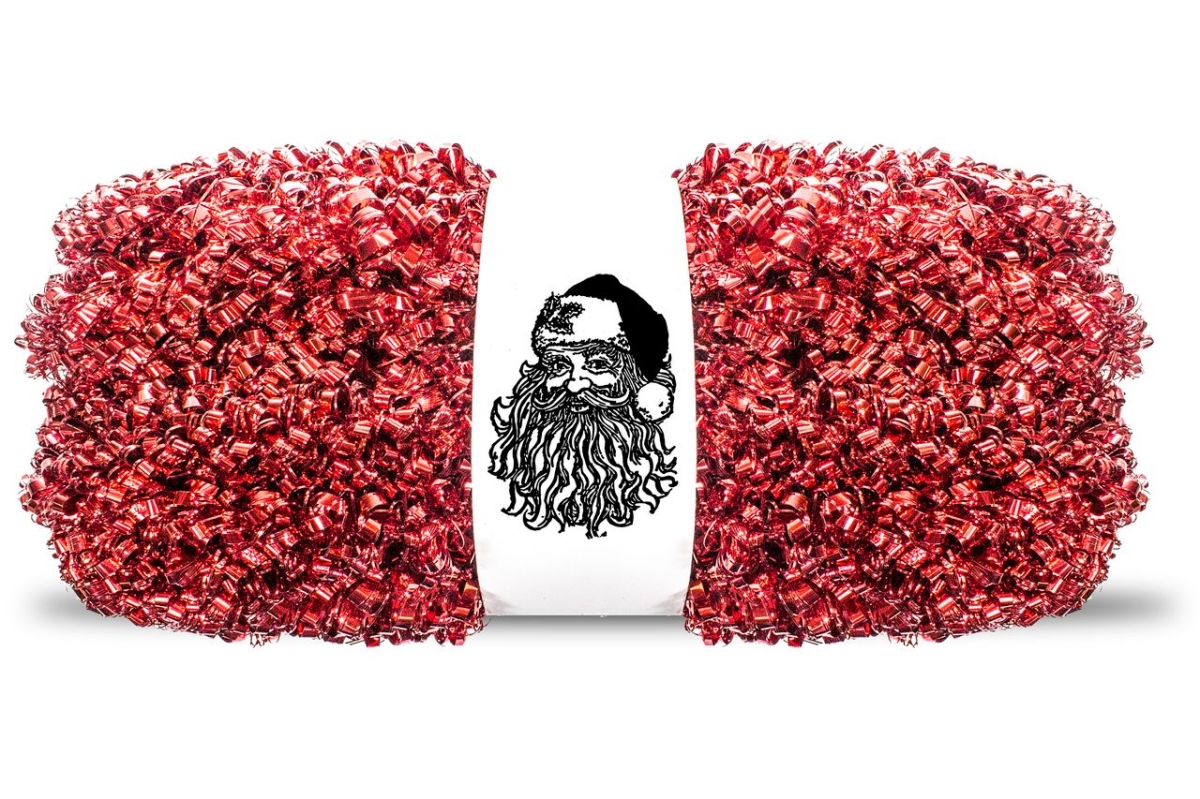 100 ft. Metallic Tinsel Garland, Red