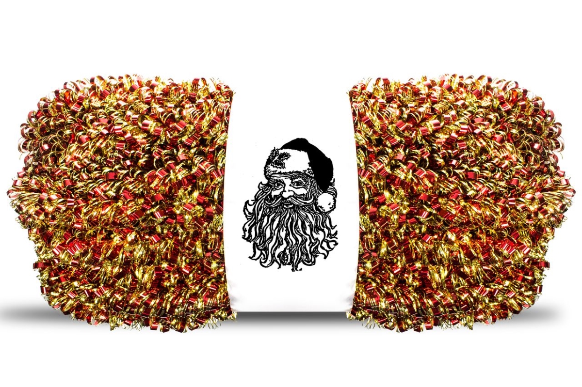 100 ft. Metallic Tinsel Garland, Red & Gold