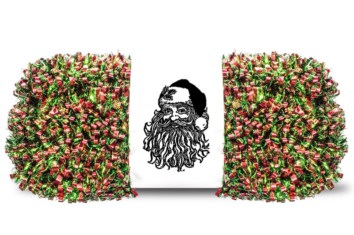 TGAR-100-RE-GR 100 ft. Metallic Tinsel Garland, Red & Green