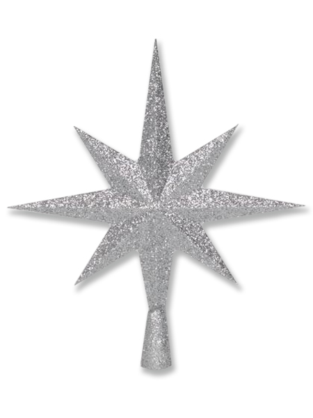 TOPPER-16-SLV 16 in. SStar Tree Topper, Silver