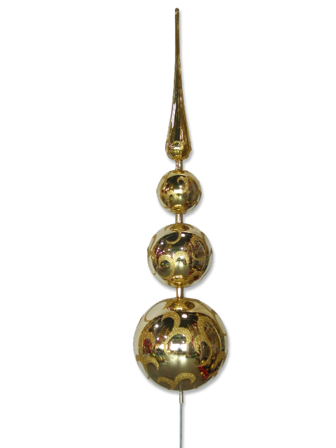 46 in. Gold Tree Topper with Glitter Accents, Gold