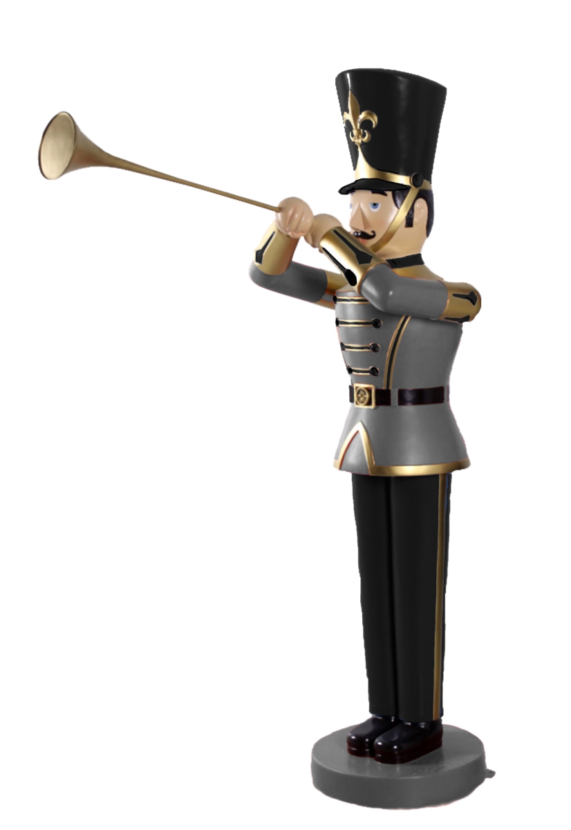6 ft. Trumpet Soldier Toy, Black & White