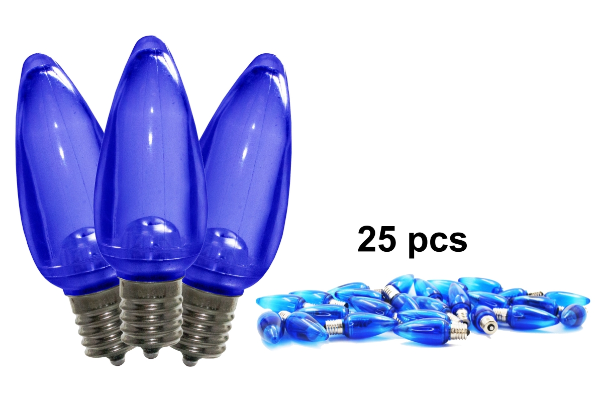 C9-DIM-RETRO-BL-S-25 C9 Dimmable Smooth LED Retrofit Bulbs, Blue - Pack of 25